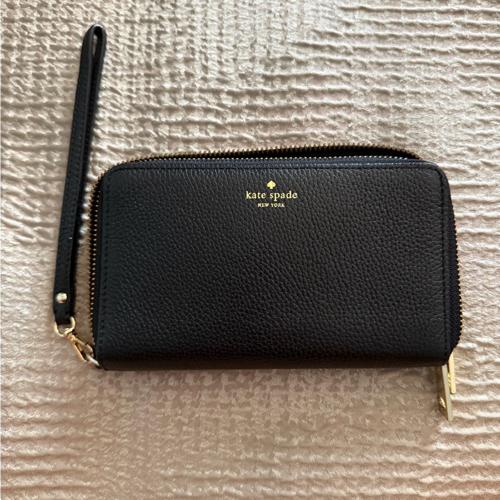 Kate Spade Black Zip-Around Wallet